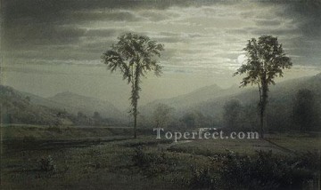  Lafayette Pintura - Luz de la luna en el Monte Lafayette Paisaje de New Hampshire William Trost Richards